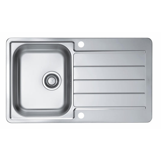 Alveus Line Maxim 20 Inset Sink For 500mm Cabinet In Single bowl single drainer Stainless Steel 1085945N