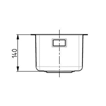 Alveus Monarch Kombino 10 Undermount Sink For 300mm Cabinet In Single Bowl Copper 1120330N Dimensions
