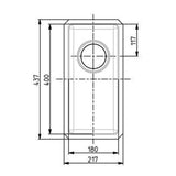Alveus Monarch Kombino 10 Undermount Sink For 300mm Cabinet In Single Bowl Stainless Steel 1100233N Dimensions