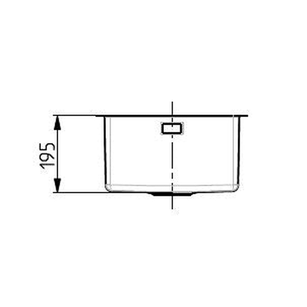 Alveus Monarch Kombino 20 Undermount Sink for 400mm Cabinet in Single Bowl Depth Dimension