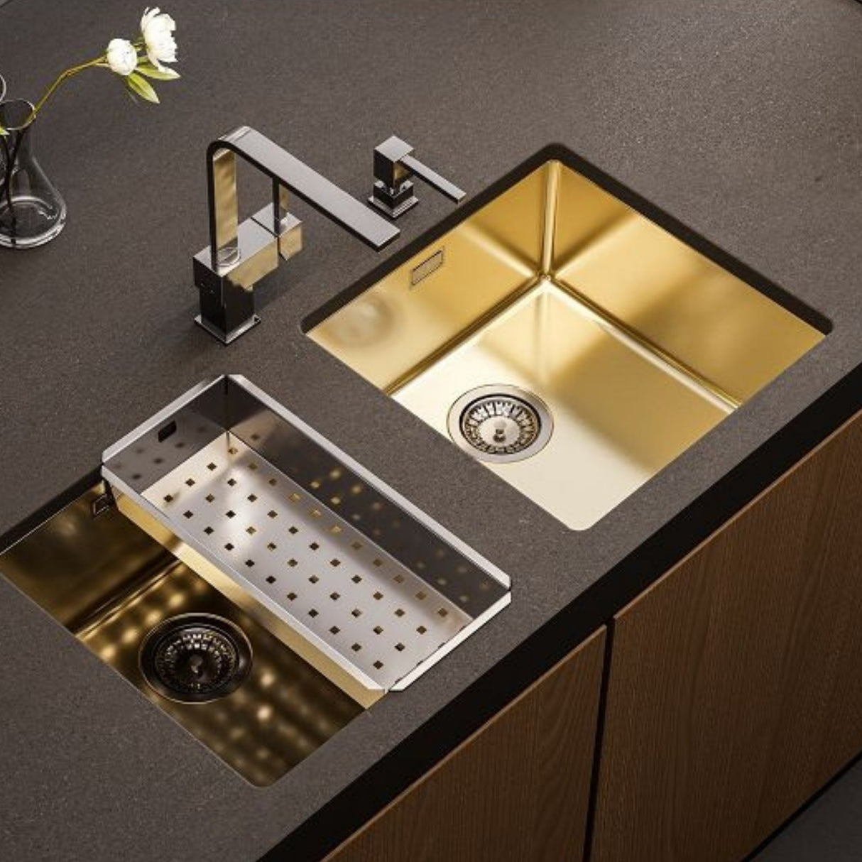 Alveus Monarch Kombino 20 Undermount Sink for 400mm Cabinet in Single Bowl Life Style 5