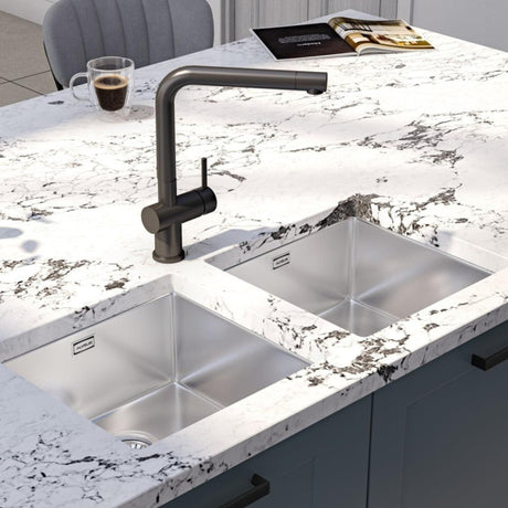 Alveus Monarch Kombino 10 Undermount Sink For 400mm Cabinet In Single Bowl Copper 1124287N Lifestyle