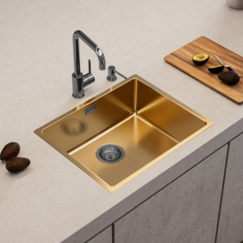 Alveus Monarch Kombino 50 Undermount Sink for 600mm Cabinet in Single Bowl Bronze Life Style