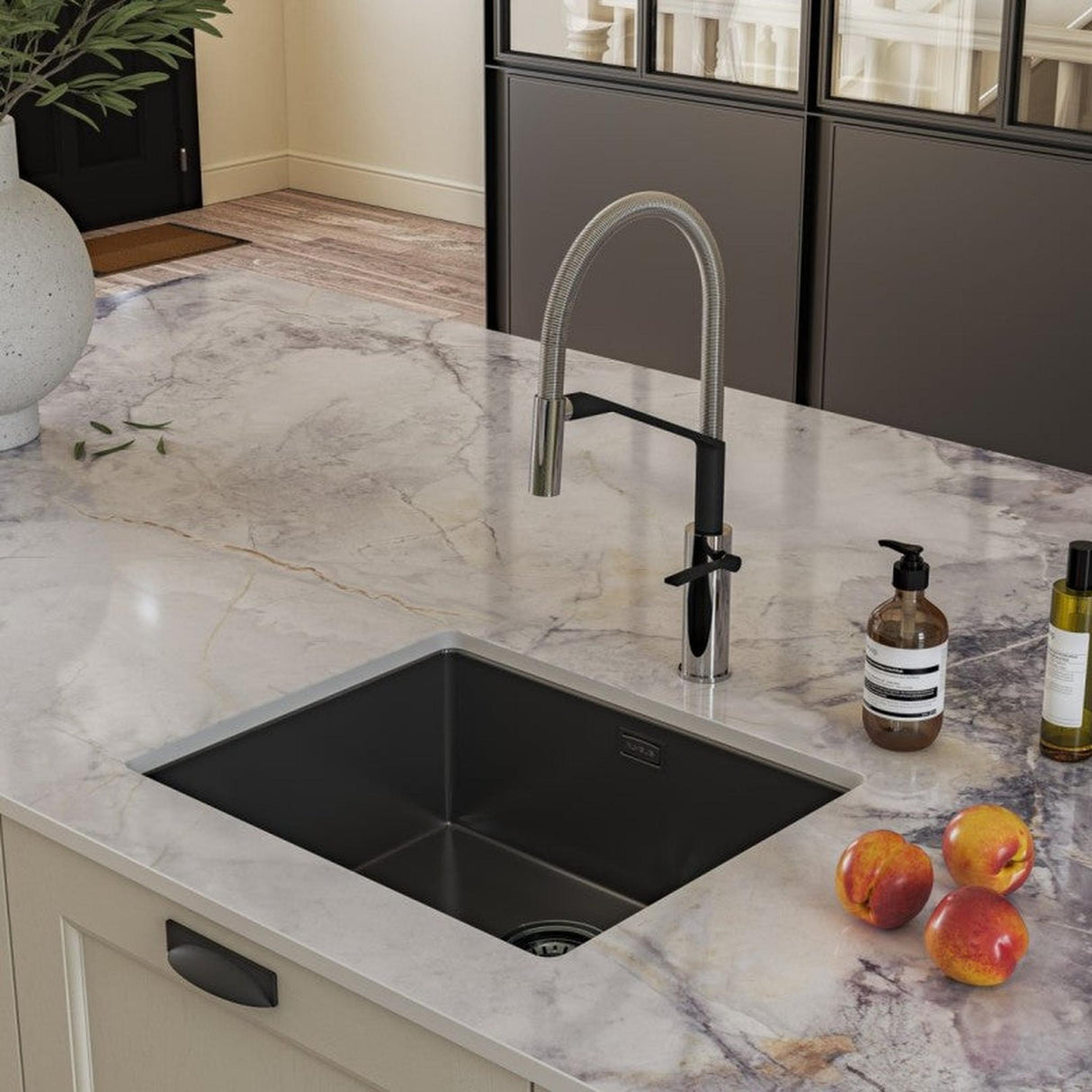 Alveus Monarch Kombino 50 Undermount Sink For 600mm Cabinet In Single Bowl Copper 1120381N Lifestyle