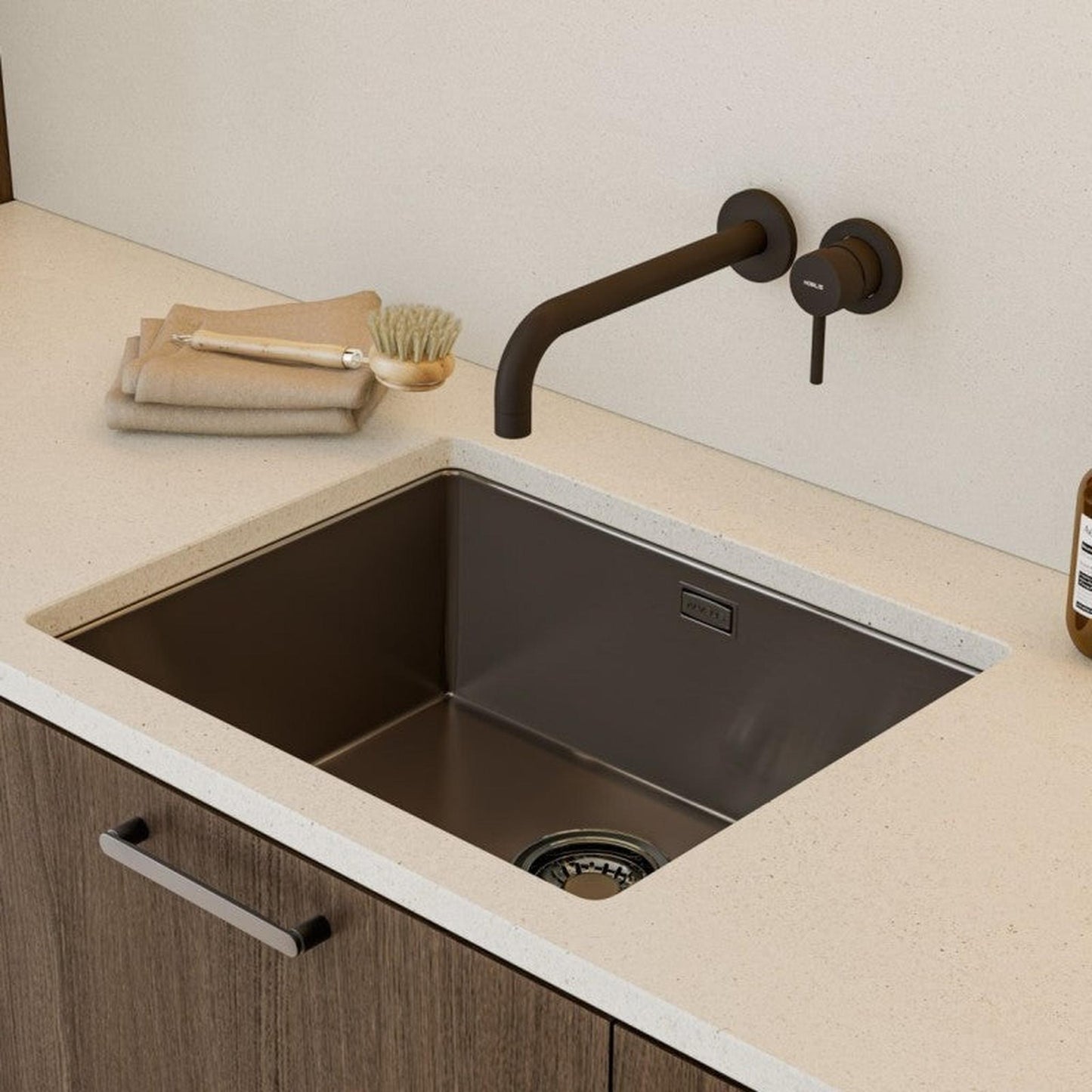 Alveus Monarch Kombino 50 Undermount Sink For 600mm Cabinet In Single Bowl Stainless Steel 1100237N Lifestyle