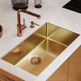 Alveus Monarch Quadrix 60 Sink for 800-900mm Cabinet in Single Bowl Copper Life Style