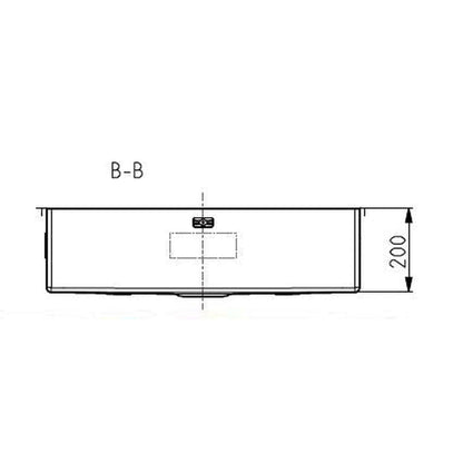 Alveus Monarch Quadrix 60 Sink For 800-900mm Cabinet In Single Bowl Anthracite 1122730N Dimensions