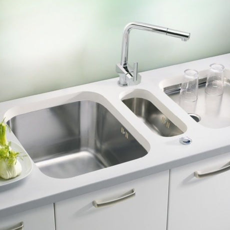 Alveus Monarch Variant 10 Undermount Sink For 600mm Cabinet In Single Bowl Stainless Steel Life Style