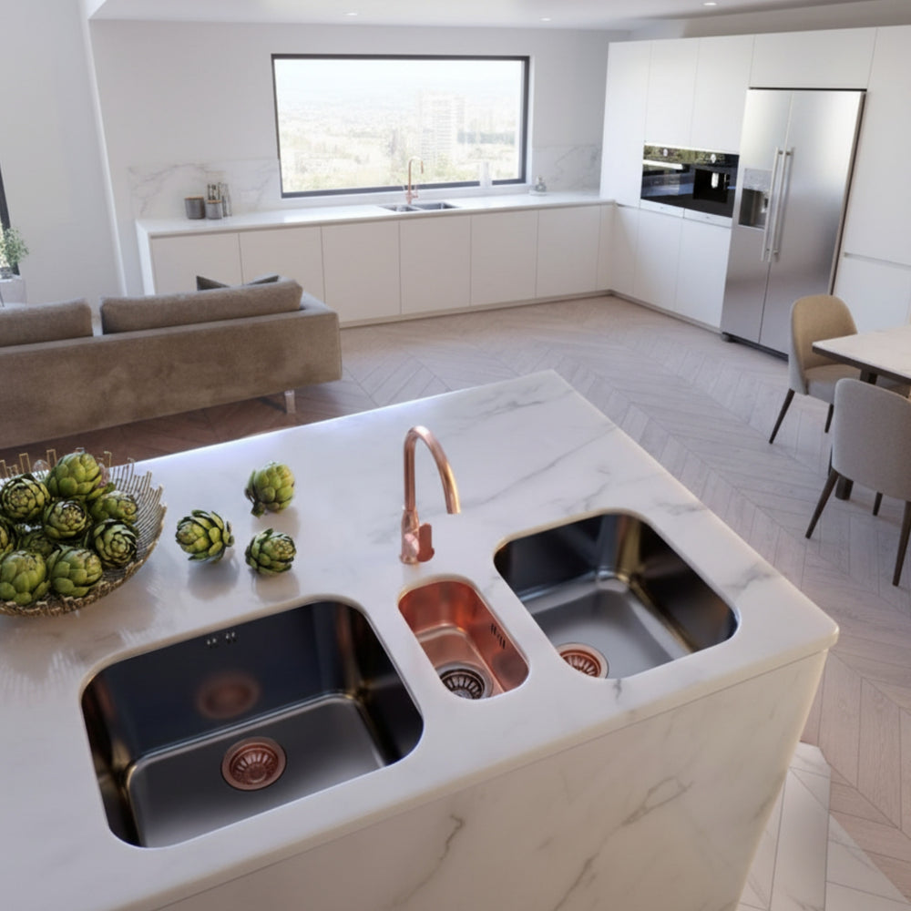 Alveus Monarch Variant 10 Undermount Sink For 800-900mm Cabinet In Single Bowl Life Style