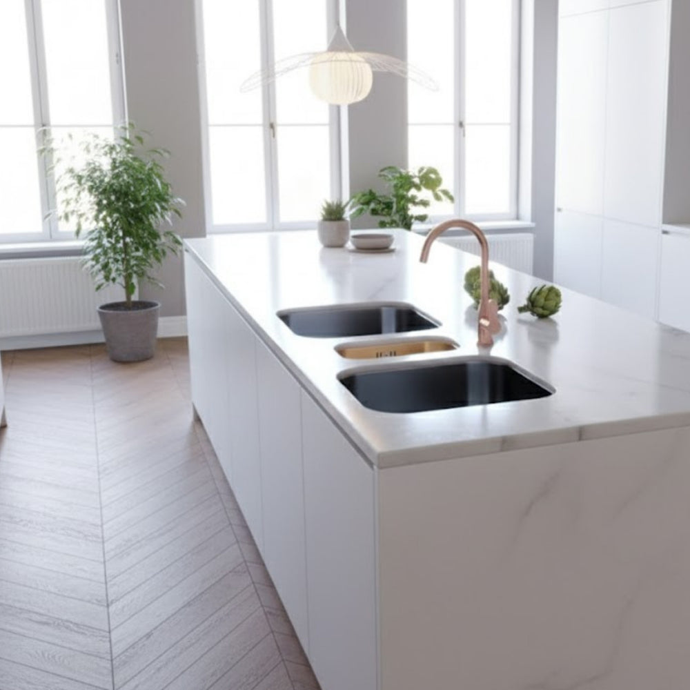 Alveus Monarch Variant 110 Undermount Sink for 400mm Cabinet in Single Bowl Bronze Life Style