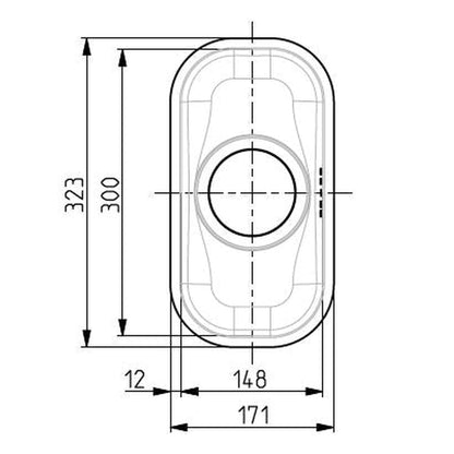 Alveus Monarch Variant 110 Undermount Sink For 400mm Cabinet In Single Bowl Bronze 1114242N Dimensions