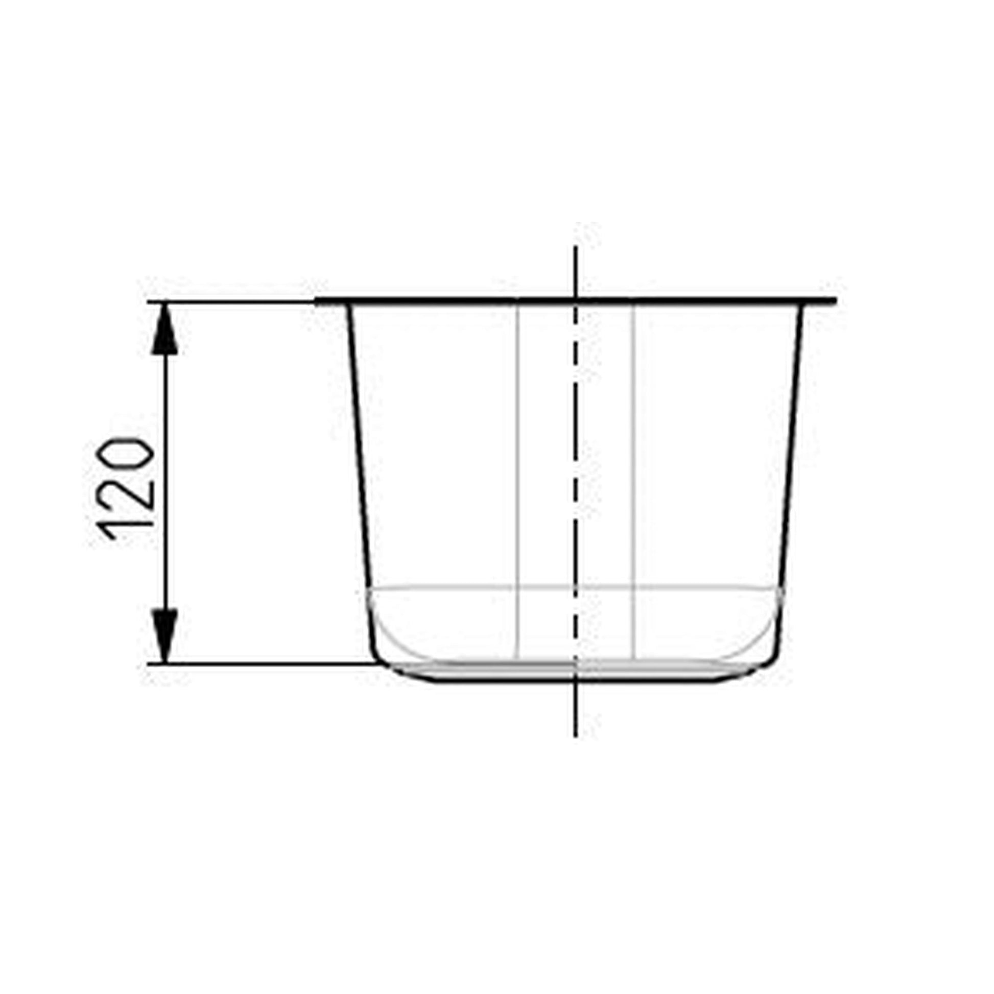 Alveus Monarch Variant 110 Undermount Sink For 400mm Cabinet In Single Bowl Bronze 1114242N Dimensions