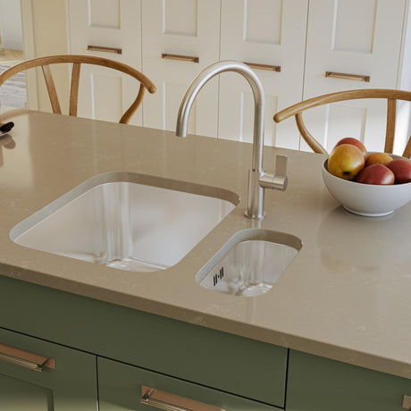 Alveus Monarch Variant 110 Undermount Sink For 600mm Cabinet In Single Bowl Stainless Steel 1145082N Lifestyle