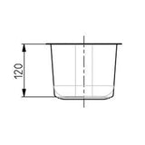 Alveus Monarch Variant 110 Undermount Sink For 600mm Cabinet In Single Bowl Stainless Steel 1145082N Dimensions