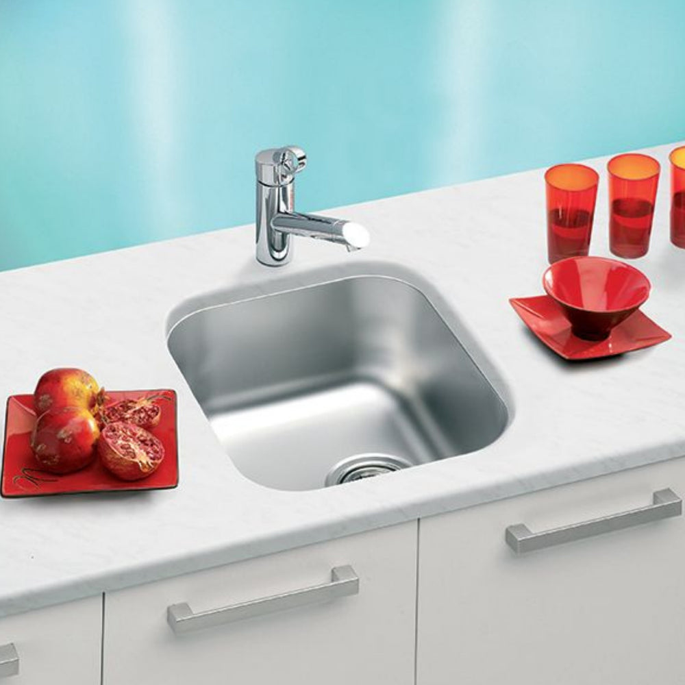 Alveus Monarch Variant 40 Undermount Sink For 600mm Cabinet In Single Bowl Stainless Steel Life Style