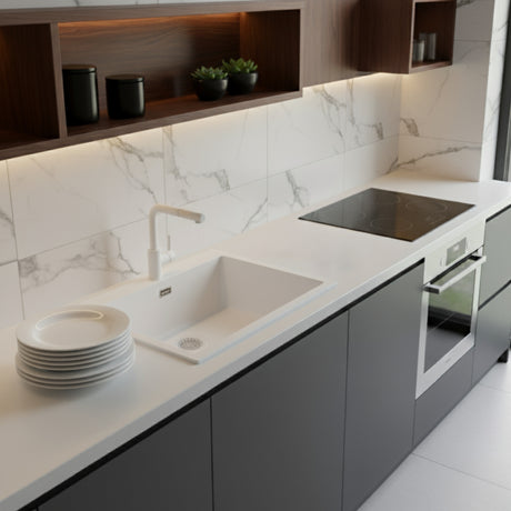 Alveus Omni 30 Undermount Sink for 600mm Cabinet in Single Bowl Arctic Life Style