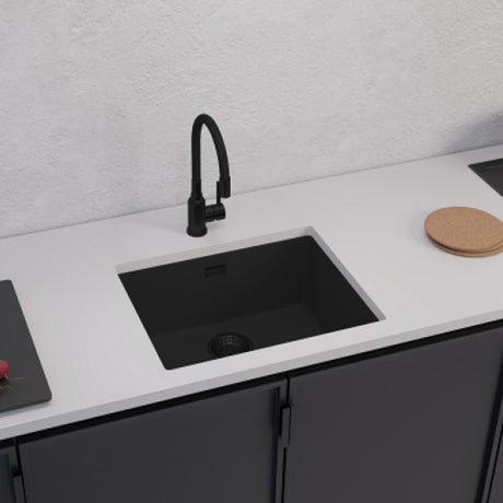 Alveus Omni 30 Undermount Sink for 600mm Cabinet in Single Bowl Black Life Style