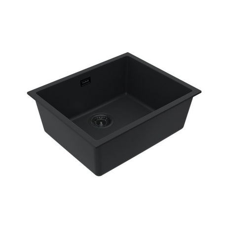 Alveus Omni 30 Undermount Sink for 600mm Cabinet in Single Bowl Black Side View