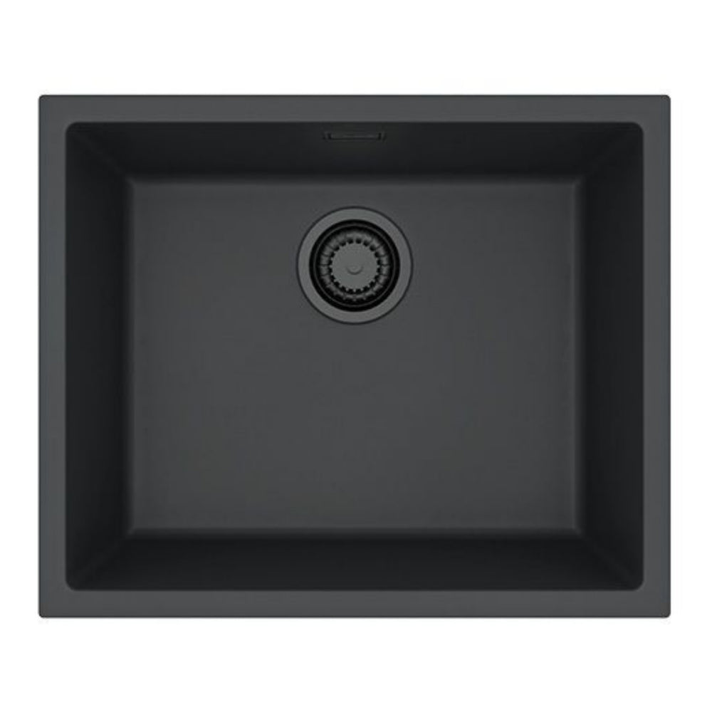 Alveus Omni 30 Undermount Sink for 600mm Cabinet in Single Bowl Carbon Front View