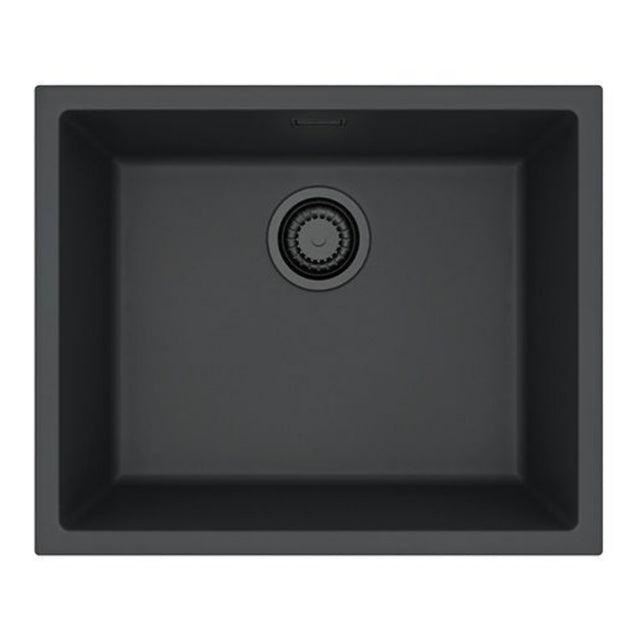 Alveus Omni 30 Undermount Sink for 600mm Cabinet in Single Bowl Carbon Front View