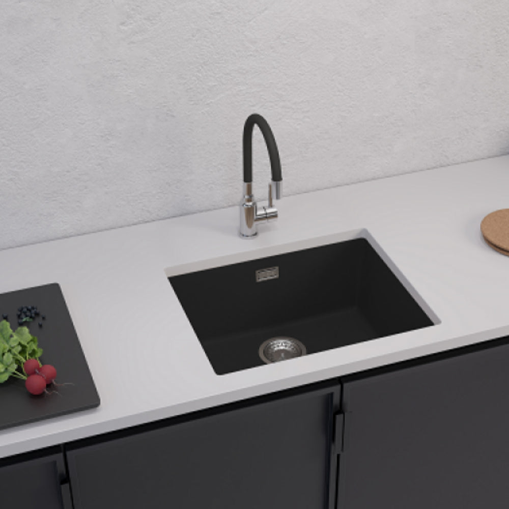 Alveus Omni 30 Undermount Sink for 600mm Cabinet in Single Bowl Carbon Life Style