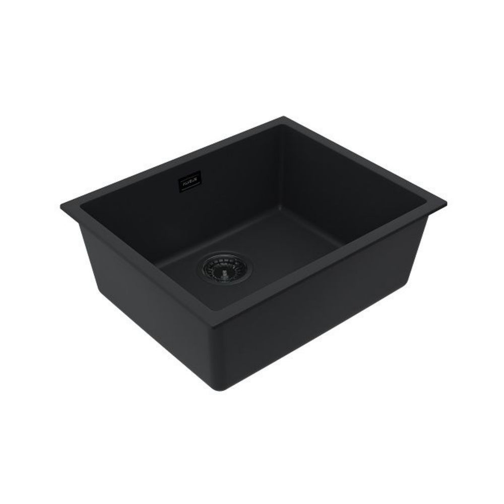 Alveus Omni 30 Undermount Sink for 600mm Cabinet in Single Bowl Carbon Side View