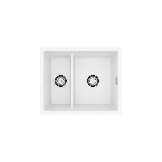 Alveus Omni 50 Undermount Sink For 600mm Cabinet In Single bowl single drainer Arctic 1150065N