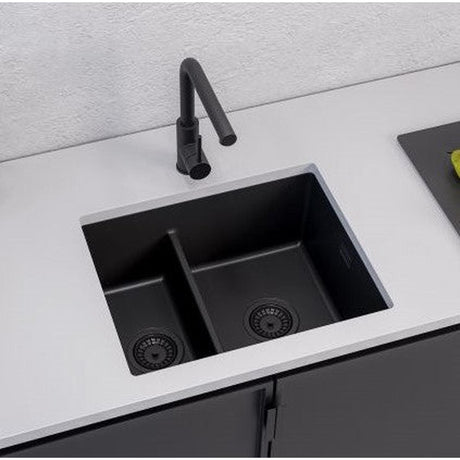 Alveus Omni 50 Undermount Sink For 600mm Cabinet In Single bowl single drainer Arctic 1150065N Lifestyle