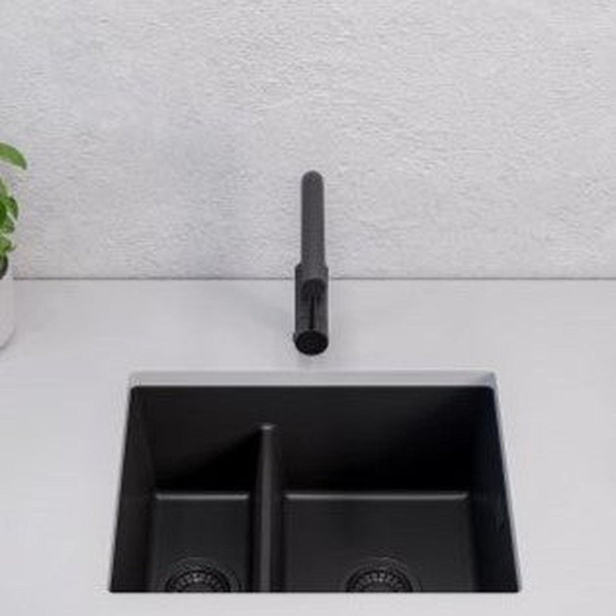 Alveus Omni 50 Undermount Sink For 600mm Cabinet In Single bowl single drainer Arctic 1150065N Lifestyle