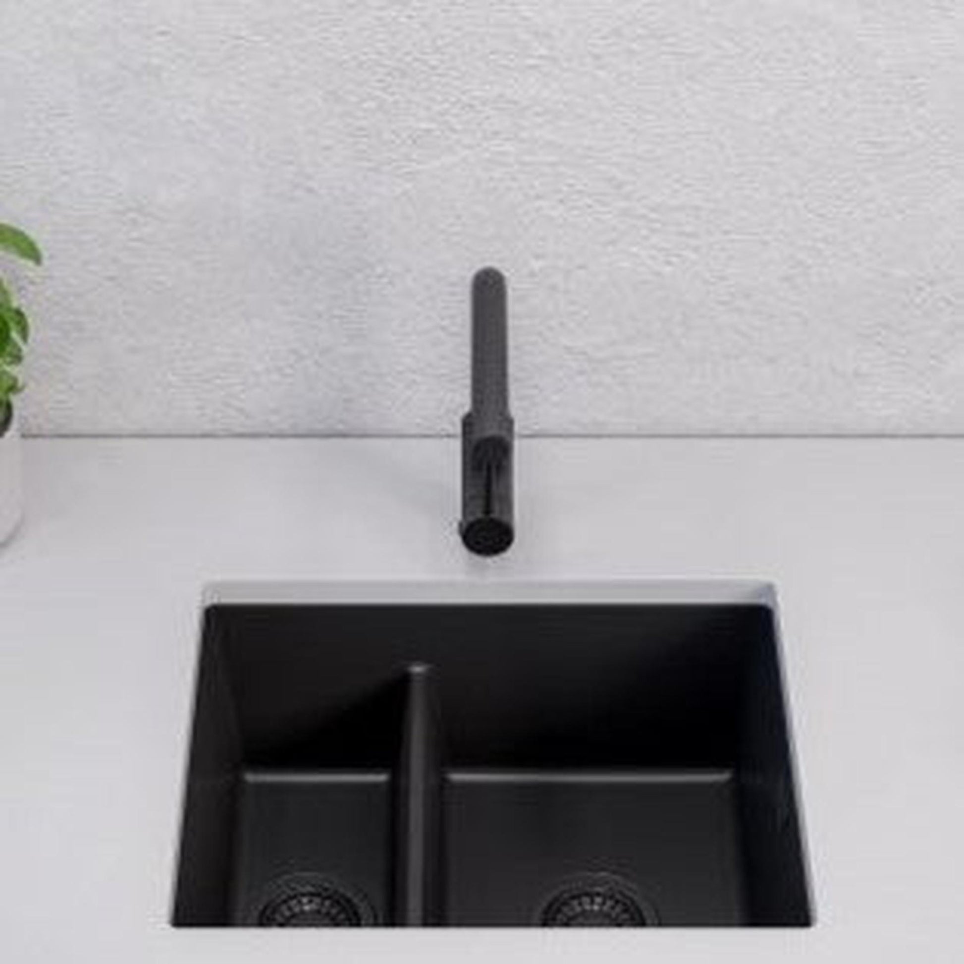 Alveus Omni 50 Undermount Sink For 600mm Cabinet In Single bowl single drainer Arctic 1150065N Lifestyle