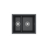 Alveus Omni 50 Undermount Sink For 600mm Cabinet In Single bowl single drainer Black 1150071N