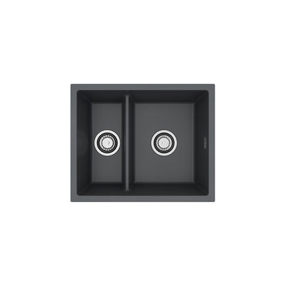Alveus Omni 50 Undermount Sink For 600mm Cabinet In Single bowl single drainer Black 1150071N