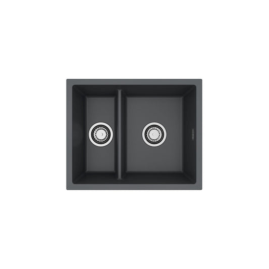 Alveus Omni 50 Undermount Sink For 600mm Cabinet In Single bowl single drainer Black 1150071N
