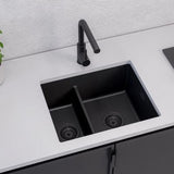 Alveus Omni 50 Undermount Sink For 600mm Cabinet In Single bowl single drainer Black 1150071N Lifestyle