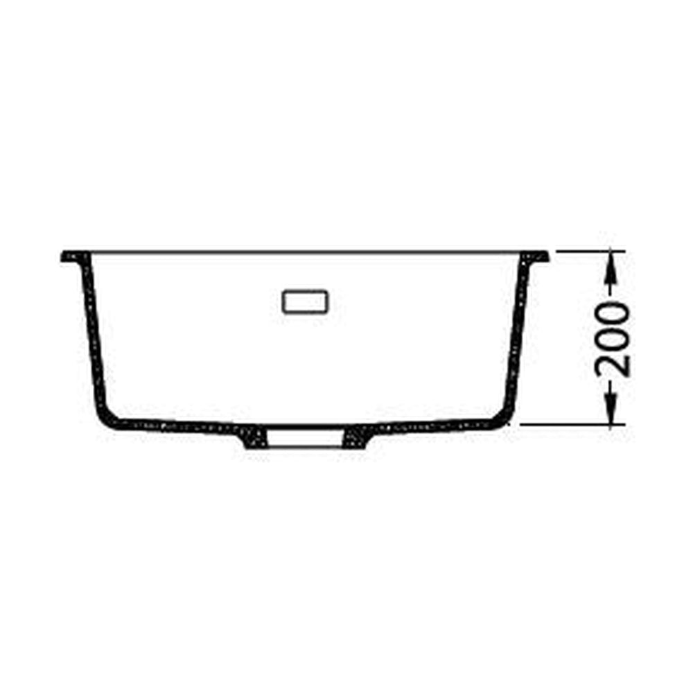 Alveus Quadrix 50 Granital Sink for 800-900mm Cabinet in Single Bowl Depth Size