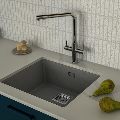 Alveus Quadrix 50 Sink For 600-800mm Cabinet In Single Bowl Arctic 1113582N Lifestyle