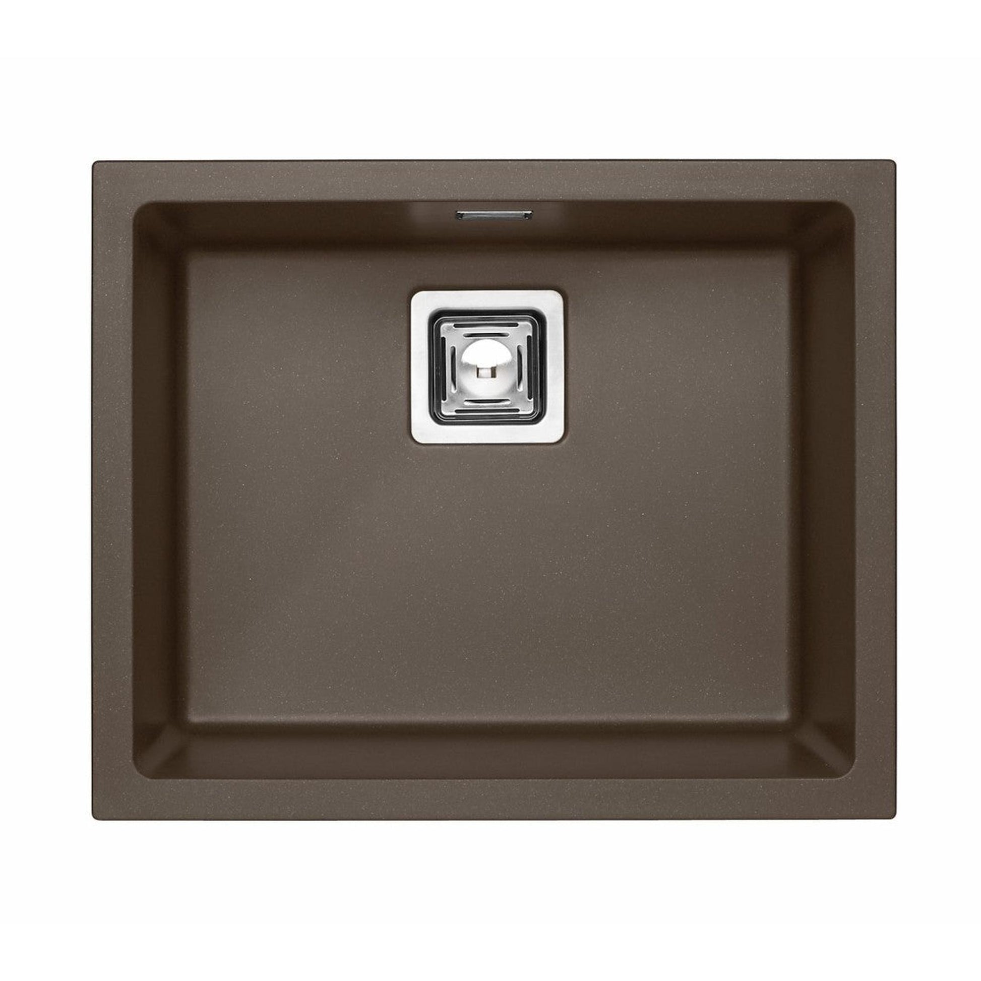 Alveus Quadrix 50 Sink For 800-900mm Cabinet In Single Bowl Chocolate 1108036N