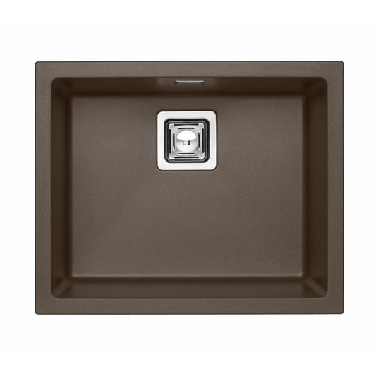 Alveus Quadrix 50 Sink For 800-900mm Cabinet In Single Bowl Chocolate 1108036N