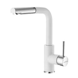 Alveus Siros-P Pull-Out L-Spout Kitchen Mixer Tap with Single Lever in Arctic