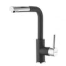 Alveus Siros-P Pull-Out L-Spout Kitchen Mixer Tap with Single Lever in Carbon