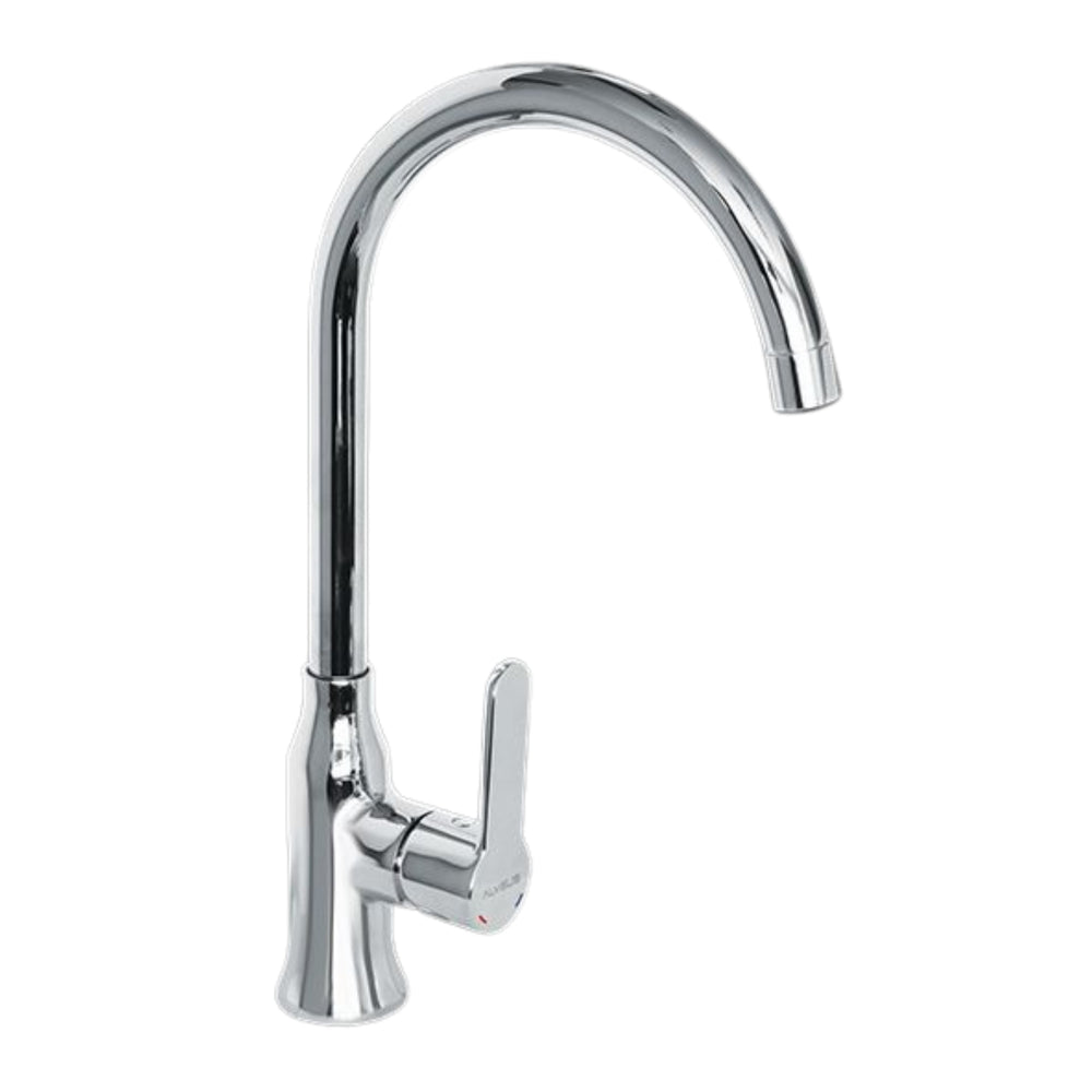 Alveus Slim Kitchen Tap in Polished Chrome Premium Monobloc Mixer with Single Lever Control