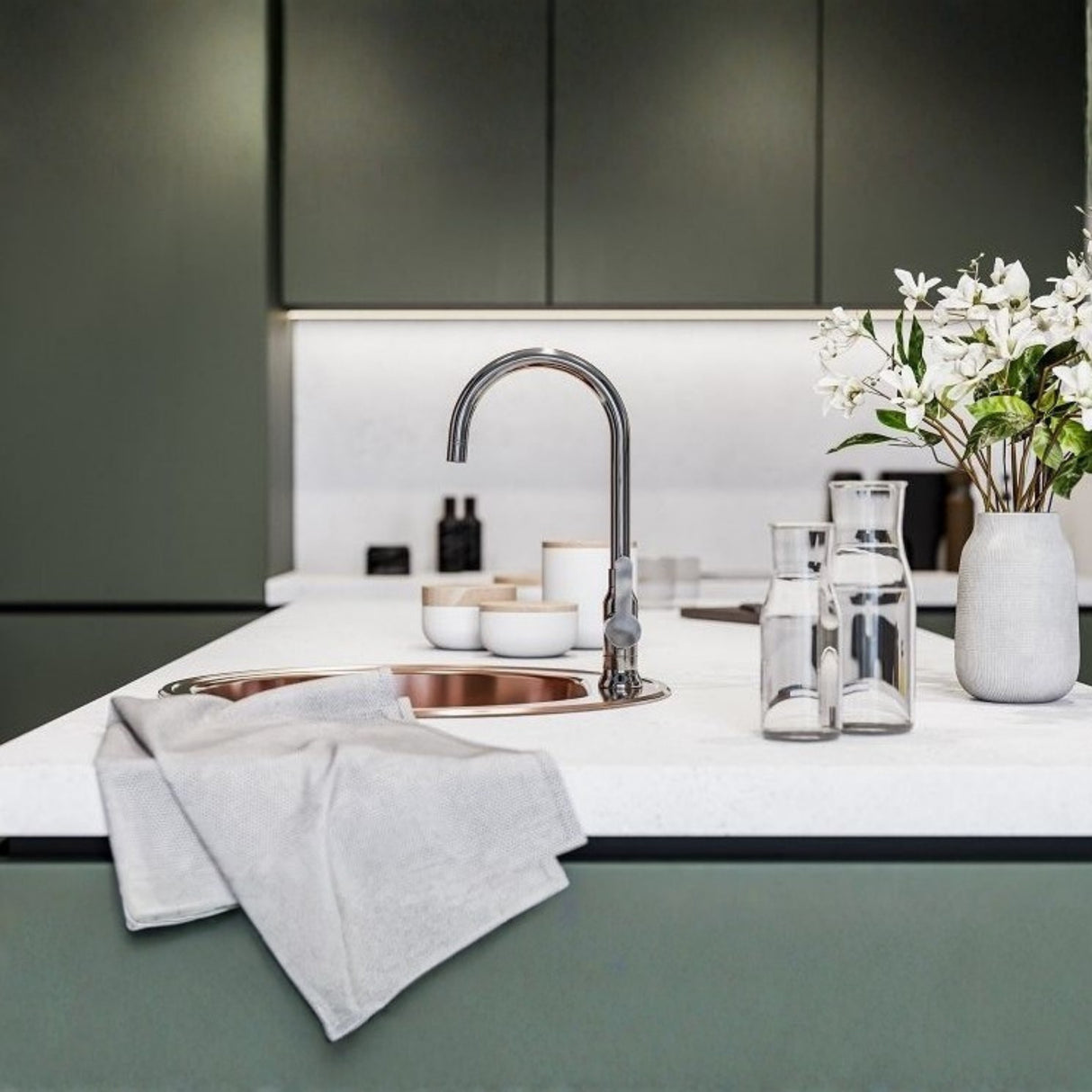 Alveus Slim Kitchen Tap with Single Lever Control Life Style