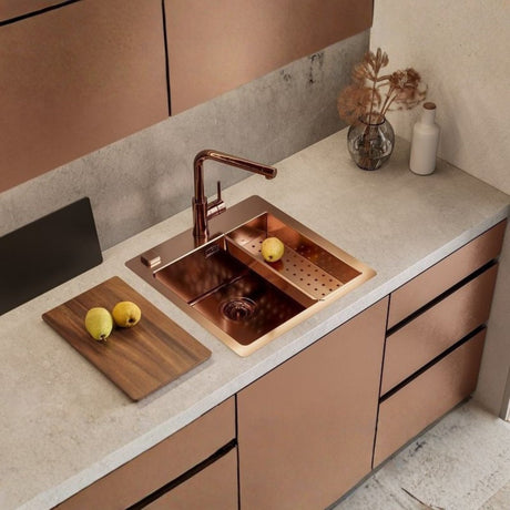 Alveus Zeos-P Monarch Kitchen Mixer Tap Pull-Out with Single Lever Control in Copper Life Style