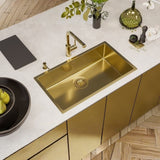 Alveus Zeos-P Monarch Kitchen Mixer Tap Pull-Out with Single Lever Control in Gold Life Style