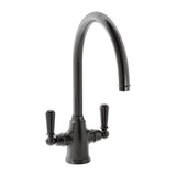 Bidbury & Co. Amesbury Kitchen Mixer Tap with White Tipped Lever Handles & Regal Aesthetic