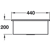 Astris Colora Flush mount Undermount Inset mount Single Bowl Kitchen Sink For450mm Cabinet in Stainless Steel Copper
 56590961 Dimension