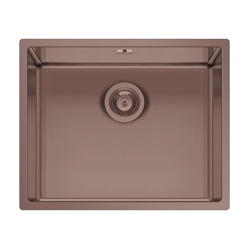 Astris Colora  Flush mount Undermount Inset mount Single Bowl Kitchen Sink For 600mm Cabinet in Stainless Steel Copper Coloured 56590071
