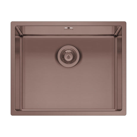 Astris Colora  Flush mount Undermount Inset mount Single Bowl Kitchen Sink For 600mm Cabinet in Stainless Steel Copper Coloured 56590071
