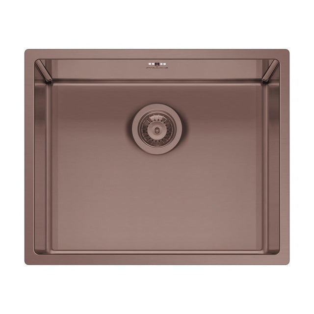 Astris Colora  Flush mount Undermount Inset mount Single Bowl Kitchen Sink For 600mm Cabinet in Stainless Steel Copper Coloured 56590071
