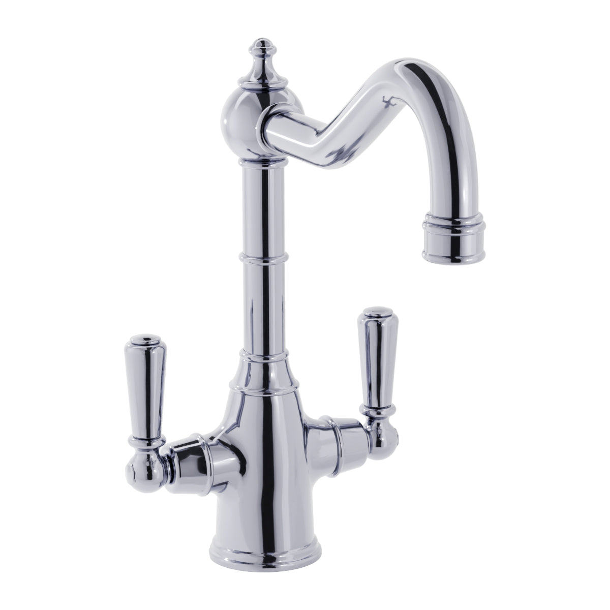 Bidbury & Co. Bickton Monobloc Kitchen Mixer Tap with Twin Lever Metal Handles